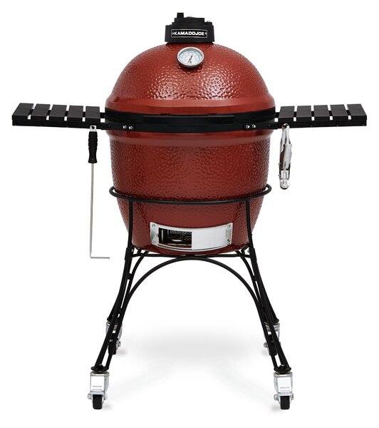 Barbecue in Vetroceramica Kamado Joe Classic I, rosso/nero, perfetto per tutti gli appassionati di barbecue