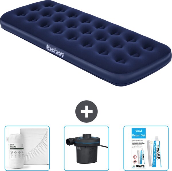 Materasso gonfiabile Bestway - 1 persona - 76 x 185 x 22 cm - Blu - Accessori inclusi