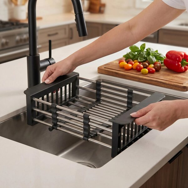 Scolapiatti telescopico per lavello REA P14487 Black