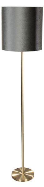 Lampada da terra ottone con paralume in velluto verde 40 cm - Simplo