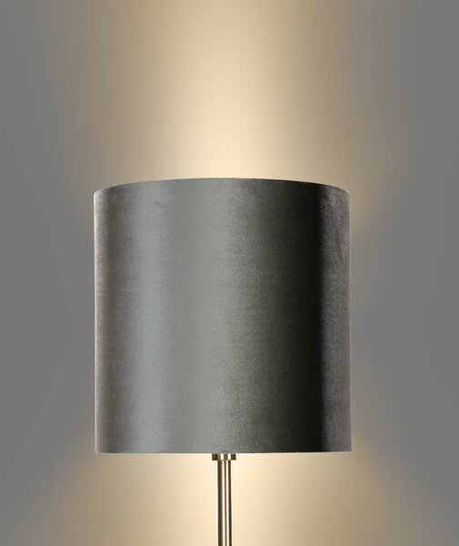 Lampada da terra ottone con paralume in velluto verde 40 cm - Simplo
