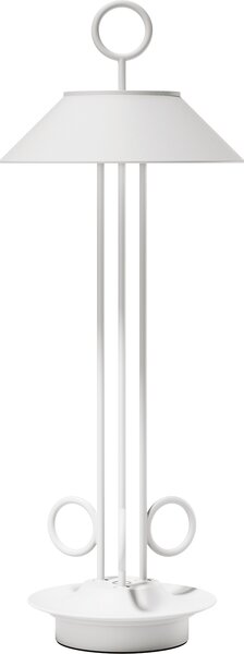 SIGOR lampada da tavolo ricaricabile "Nudiderot" 2,2W 820 (bianco caldo) + 827 (tono caldo-extra) bianco neve dimmerabile