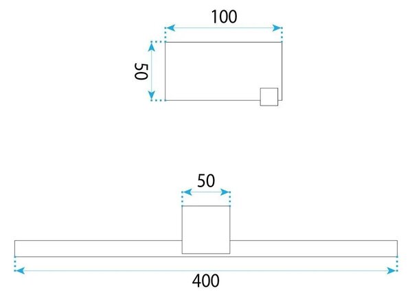 Applique da bagno LED SWE049-1W 40 cm Black