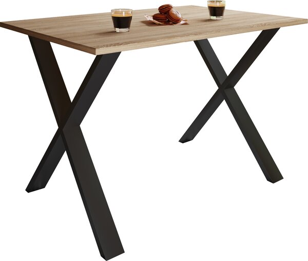 VCM my home 916817 VCM my home Xona X-Fuß 50 cm tief Esstisch eiche rechteckig