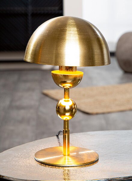 Lampada da tavolo Gilde, modello "Ball", "Metallique", in ferro, color oro, confezione da 1, altezza 34 cm, diametro 20,5 cm. Codice prodotto: 58200. Codice EAN: 4063387582008
