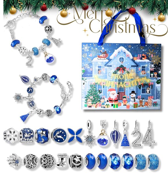 Calendario dell'Avvento per bambini 2025 con gioielli - regali di Natale per bambine da 5 anni (set regalo), calendario di Natale di alta qualità, regalo per bambine
