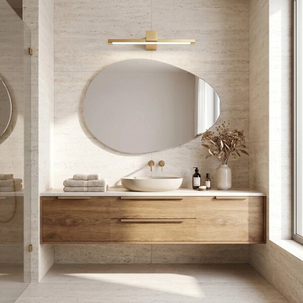 Applique da bagno LED SWE047-1W 60cm GOLD BRUSH