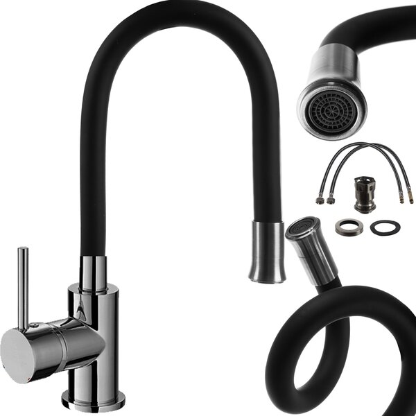Rubinetto da cucina Rubinetto per cucina Beccuccio flessibile ruotabile a 360° 22821