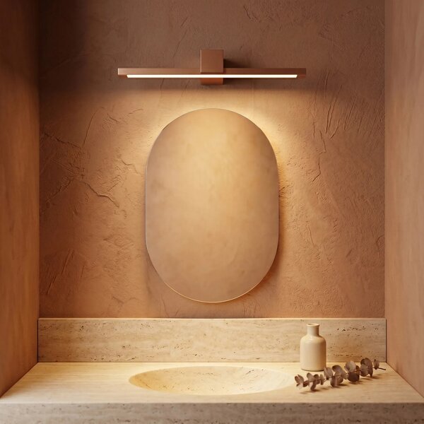 Applique da bagno LED SWE053-1W 60 cm COPPER BRUSH