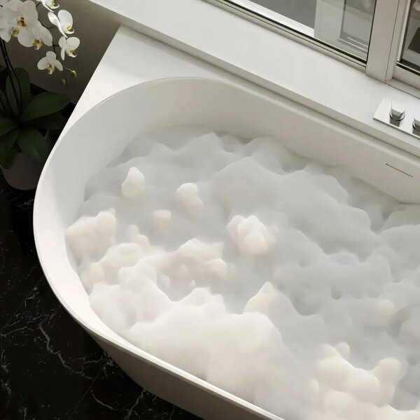 Vasca da bagno angolare in acrilico REA Bellanto Slim 150 Right