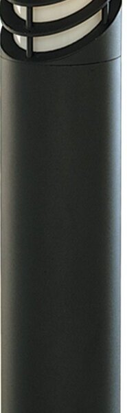 Paletto Esterno Contemporaneo Bollards Alluminio Nero Policarbonato E27 H73Cm
