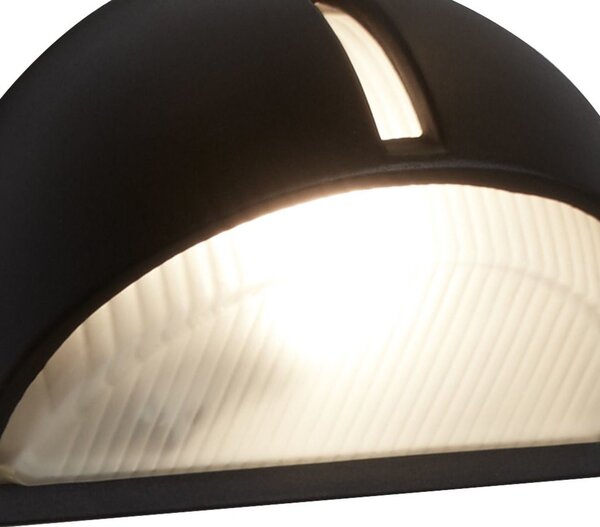 Applique Contemporanea Kentucky Alluminio Nero Vetro 1 Luce E27