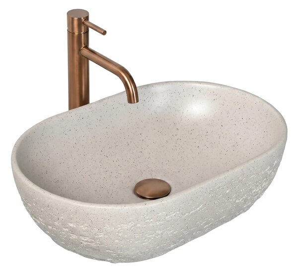 Lavabo da appoggio Rea Mira Greige