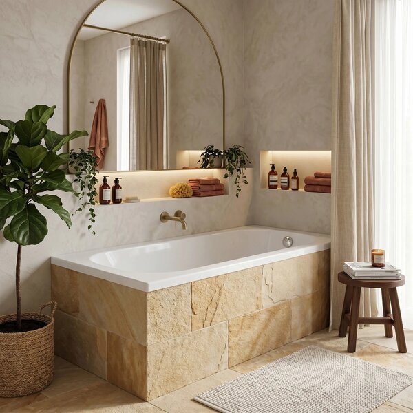 Vasca da bagno acrilica da incasso Rea Gloria 150