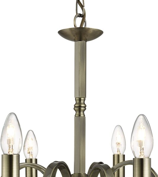 Lampadario Contemporaneo Richmond Acciaio Ottone 8 Luci E14