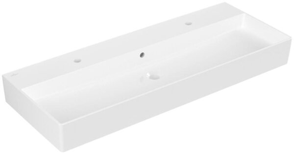 Villeroy & Boch Memento 2.0 lavabo mural, 2 trous pour robinet, avec trop-plein, poli, 1200x470mm, 4A22CKR1, 4A22CKR1