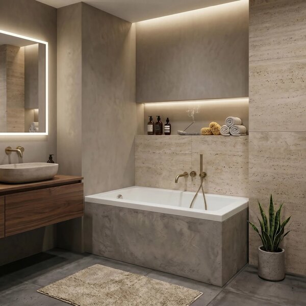 Vasca da bagno acrilica da incasso Rea Gloria 120