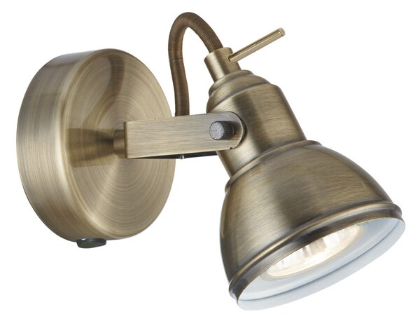 Applique Contemporanea Focus Spotlight Acciaio Adjustable 1 Luce Gu10