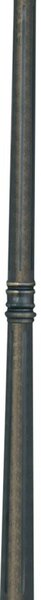 Lampione Da Esterno Vintage Nuova Orleans Alluminio Nero Vetro Oro 3 Luci E27