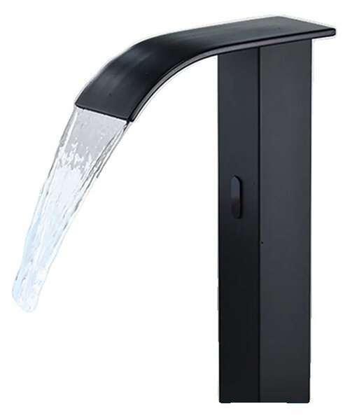 Rubinetto per lavabo, Tecnologia a sensore intelligente, Controllo automatico della temperatura dell'acqua, Nero Grande B