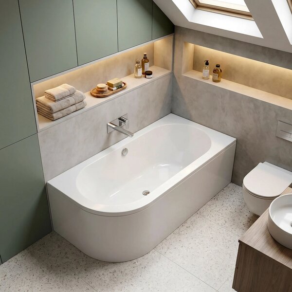 Vasca bagno Rea Orion Right 150cm