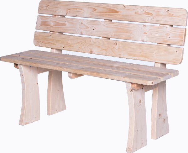 Mega panca da giardino a 3 posti in legno di pino massiccio 118 cm panca in legno panca da parco panca da balcone