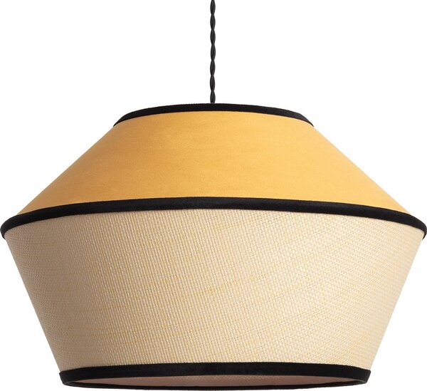 Lampada a sospensione in velluto Trompa Orange