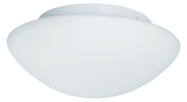 Plafoniera Contemporanea Tokio Acciaio Bianco Vetro 1 Luce E27