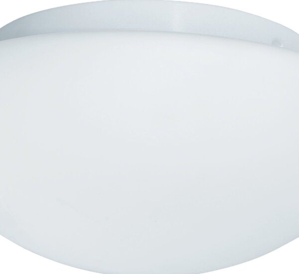 Plafoniera Contemporanea Tokio Acciaio Bianco Vetro 1 Luce E27