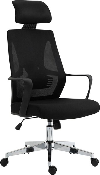 Sedia da ufficio moderna ed ergonomica - sedia da ufficio - eccellente supporto lombare, regolabile in altezza | colore: nero