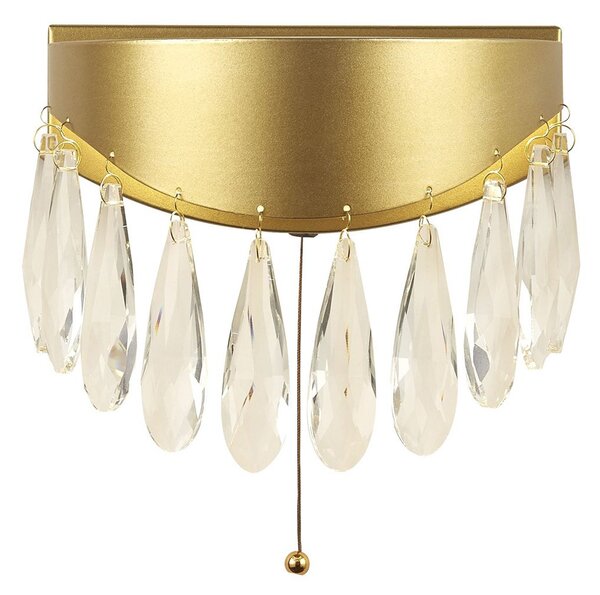 Applique Classica Gioiello Acciaio Oro Vetro Led 5W 4000K