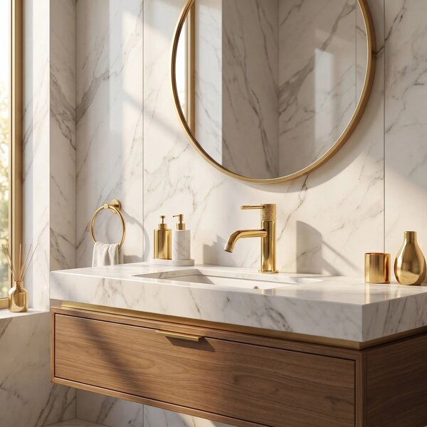 Rubinetto da lavabo Rea Venti Gold Low