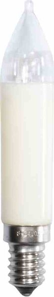 LED albero candela PVC 0,2W 8-34V Bianco caldo E14 Trasparente Confezione blister da 2 pezzi