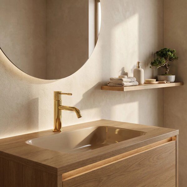 Rubinetto da lavabo Rea Venti Gold Low