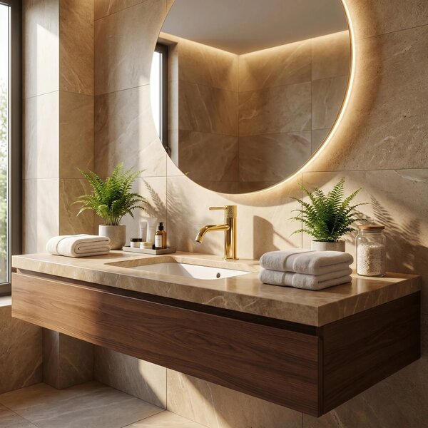 Rubinetto da lavabo Rea Venti Gold Low