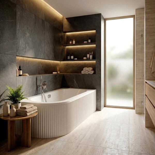 Vasca bagno Rea Orion Stripe Right 160cm