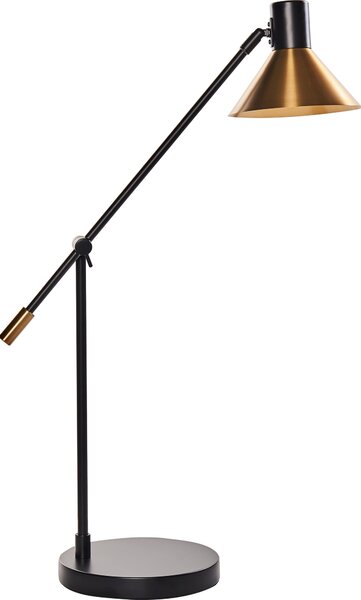 BELIANI Lampada da tavolo in ferro metallizzato oro Paralume e braccio regolabili Soggiorno Camera da letto Stile moderno