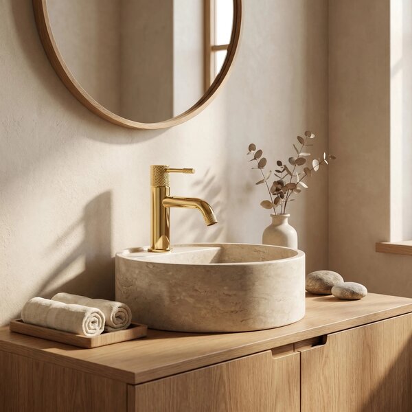 Rubinetto da lavabo Rea Venti Gold Low