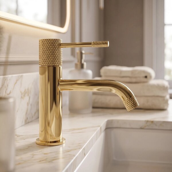 Rubinetto da lavabo Rea Venti Gold Low
