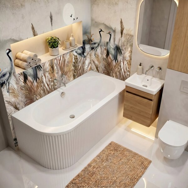 Vasca bagno Rea Orion Stripe Right 150cm