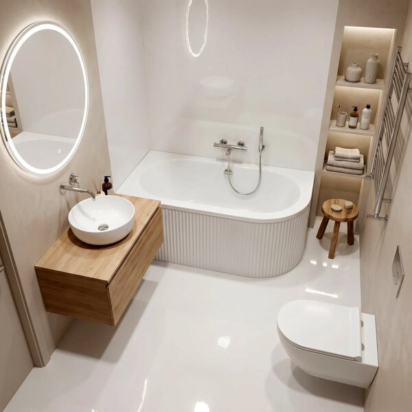 Vasca bagno Rea Orion Stripe Right 150cm