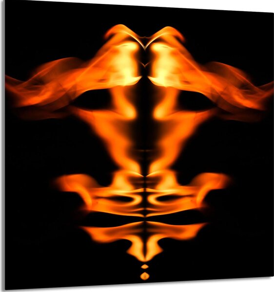 PIATTO IN VETRO PER CUCINA 60x65 Fuoco