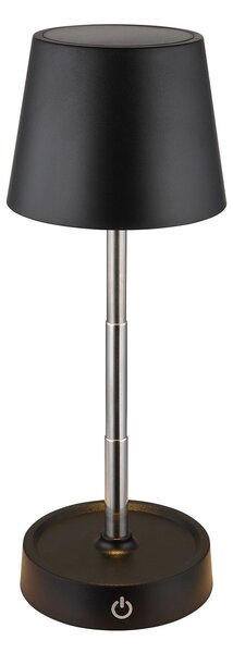 Lampada da tavolo senza fili con batteria ricaricabile Touch Dimmer Lampada da tavolo dimmerabile Nero 58446B