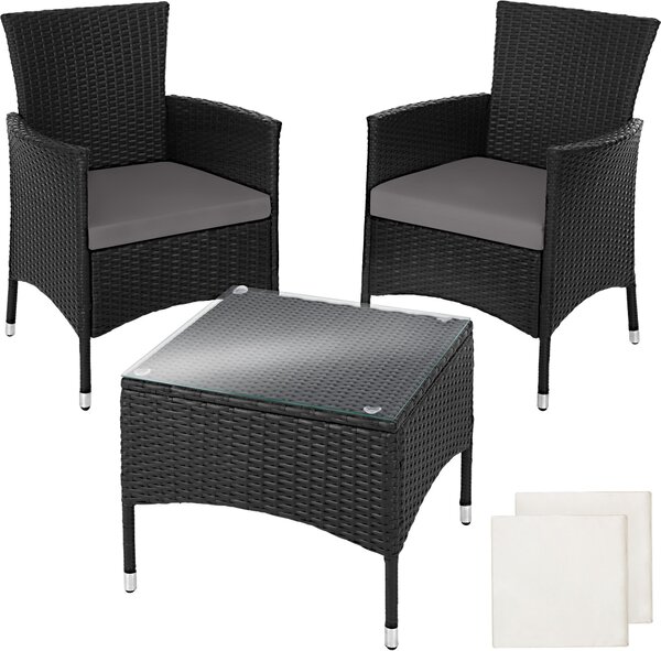 Tectake® Lucerna set in rattan per 2 persone