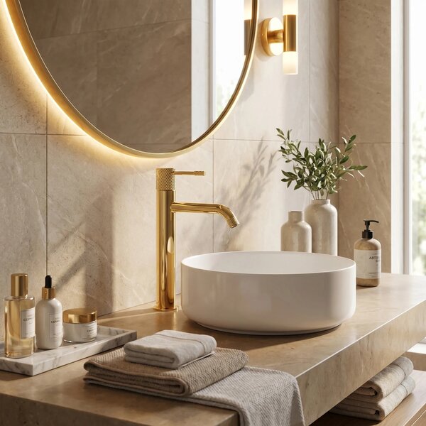 Rubinetto da lavabo Rea Venti Gold High