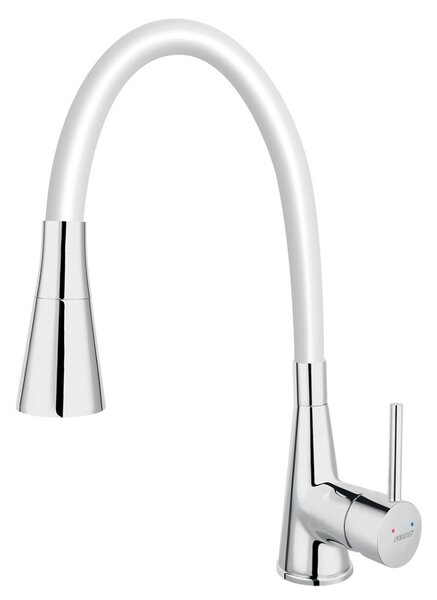 Miscelatore per lavello con doccia Ferro cromo bianco 70720,0B
