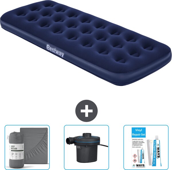 Materasso gonfiabile Bestway - 1 persona - 76 x 185 x 22 cm - Blu - Accessori inclusi