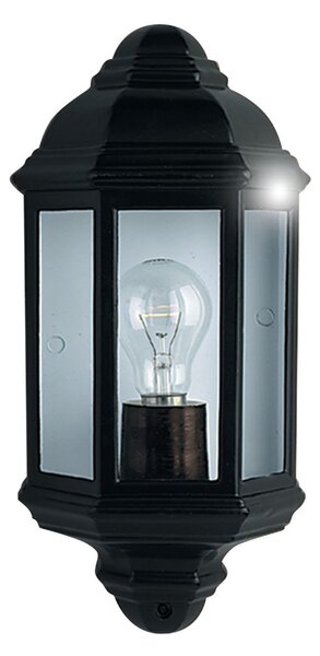 Applique Vintage-Decò Maine Alluminio Nero 1 Luce E27