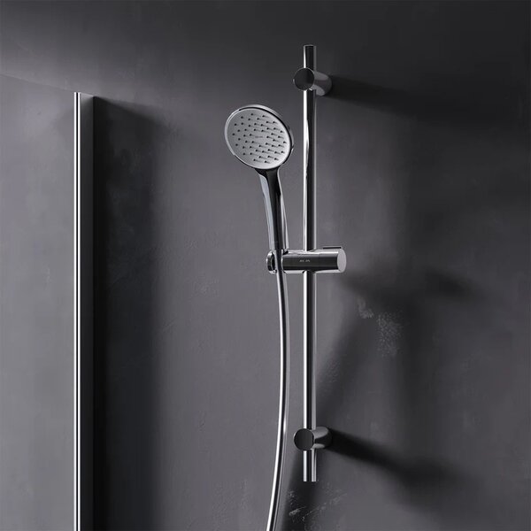 Set doccia AM.PM, composto da: soffione manuale, colonna doccia e set di ugelli doccia, cromato