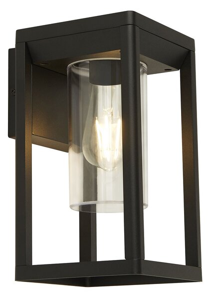 Applique Contemporanea Atlanta Alluminio Nero Policarbonato 1 Luce E27